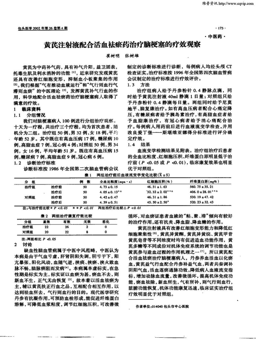 173-174,共2页崔树明张树雄关键词:中药黄芪注射液活血祛瘀药治疗脑梗