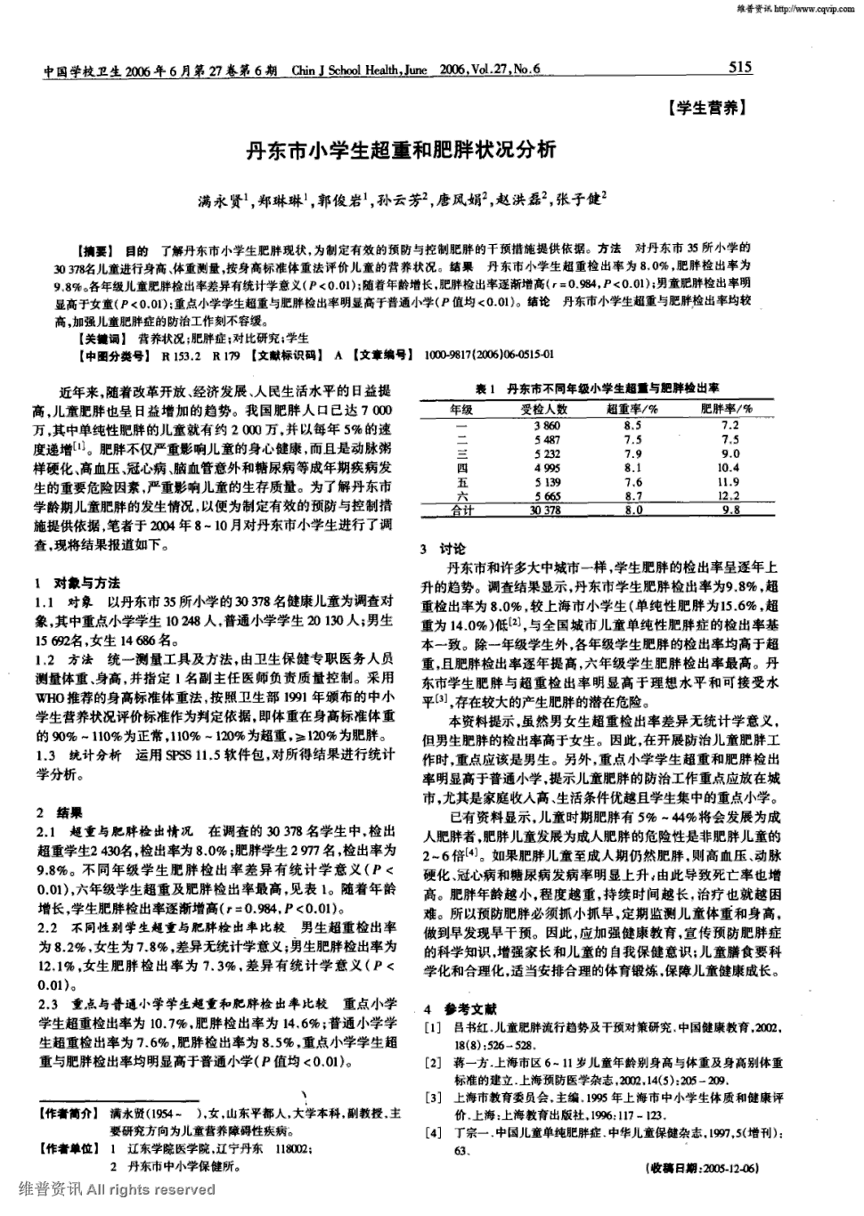 2006年第6期 515,共1页满永贤郑琳琳郭俊岩孙云芳唐风娟赵洪磊张子健