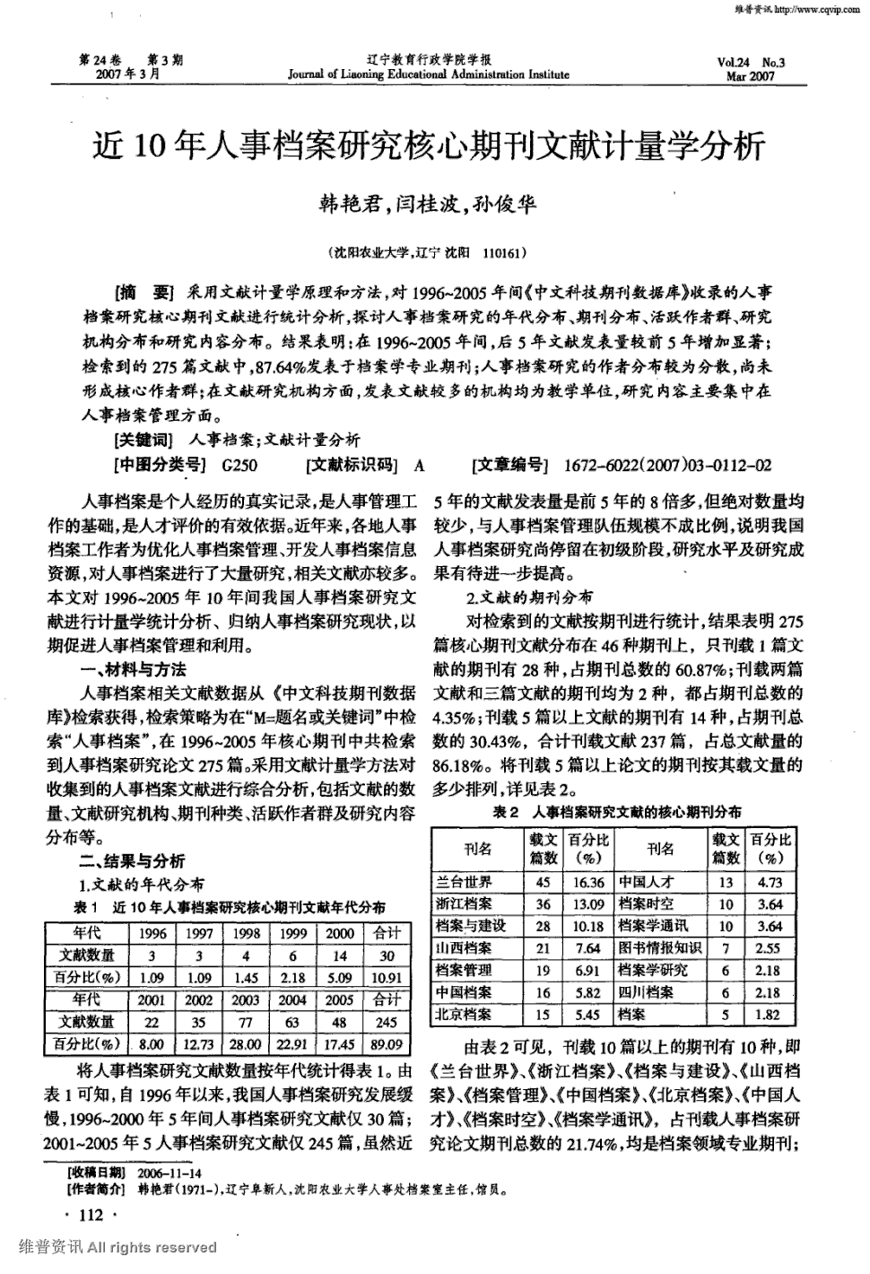 《辽宁教育行政学院学报》2007年第3期 112-113,共2页韩艳君闫桂波