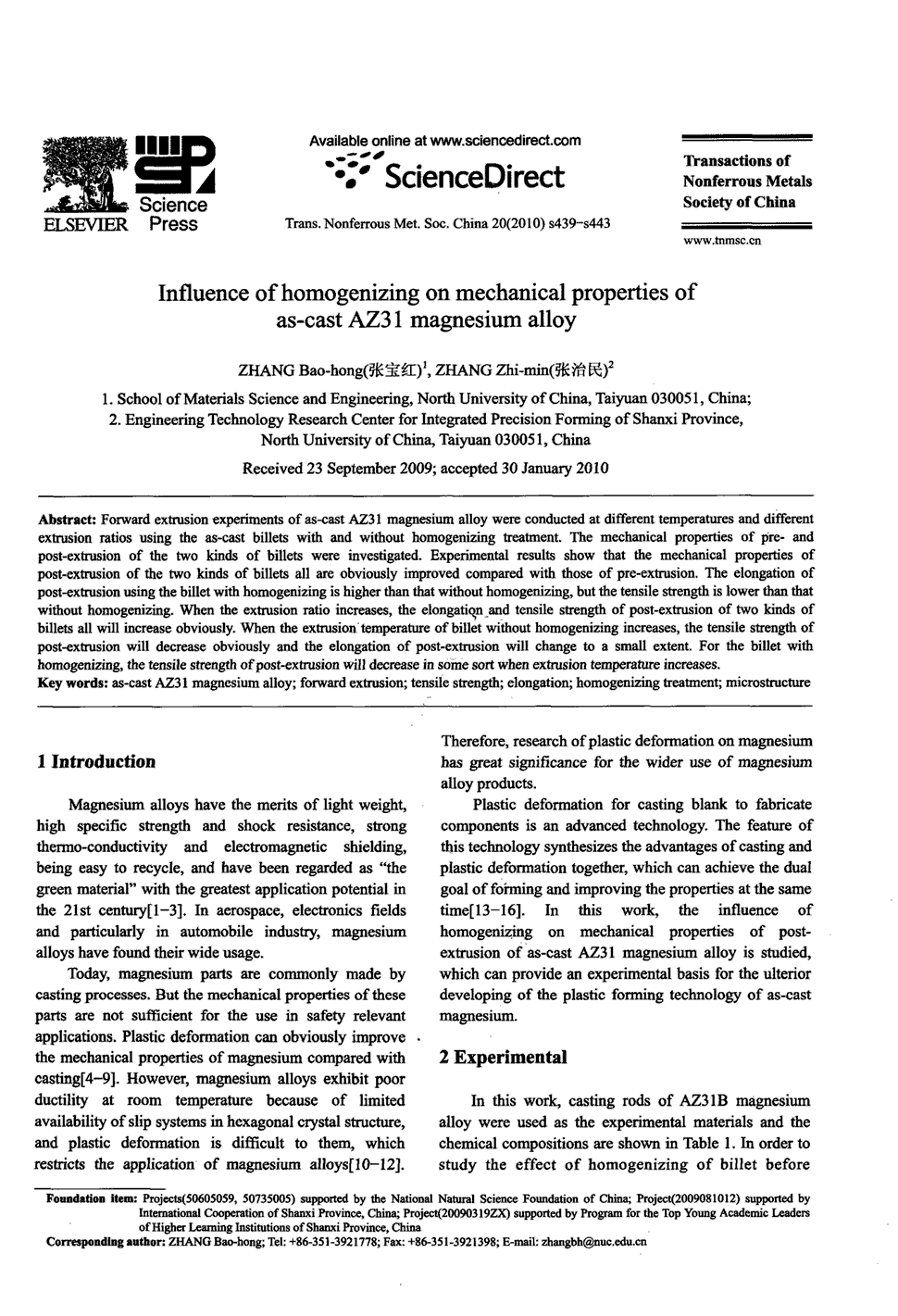 期刊influenceofhomogenizingonmechanicalpropertiesofas-castaz31