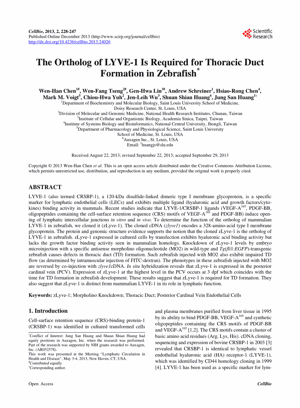 期刊theorthologoflyve-1isrequiredforthoracicductformationin