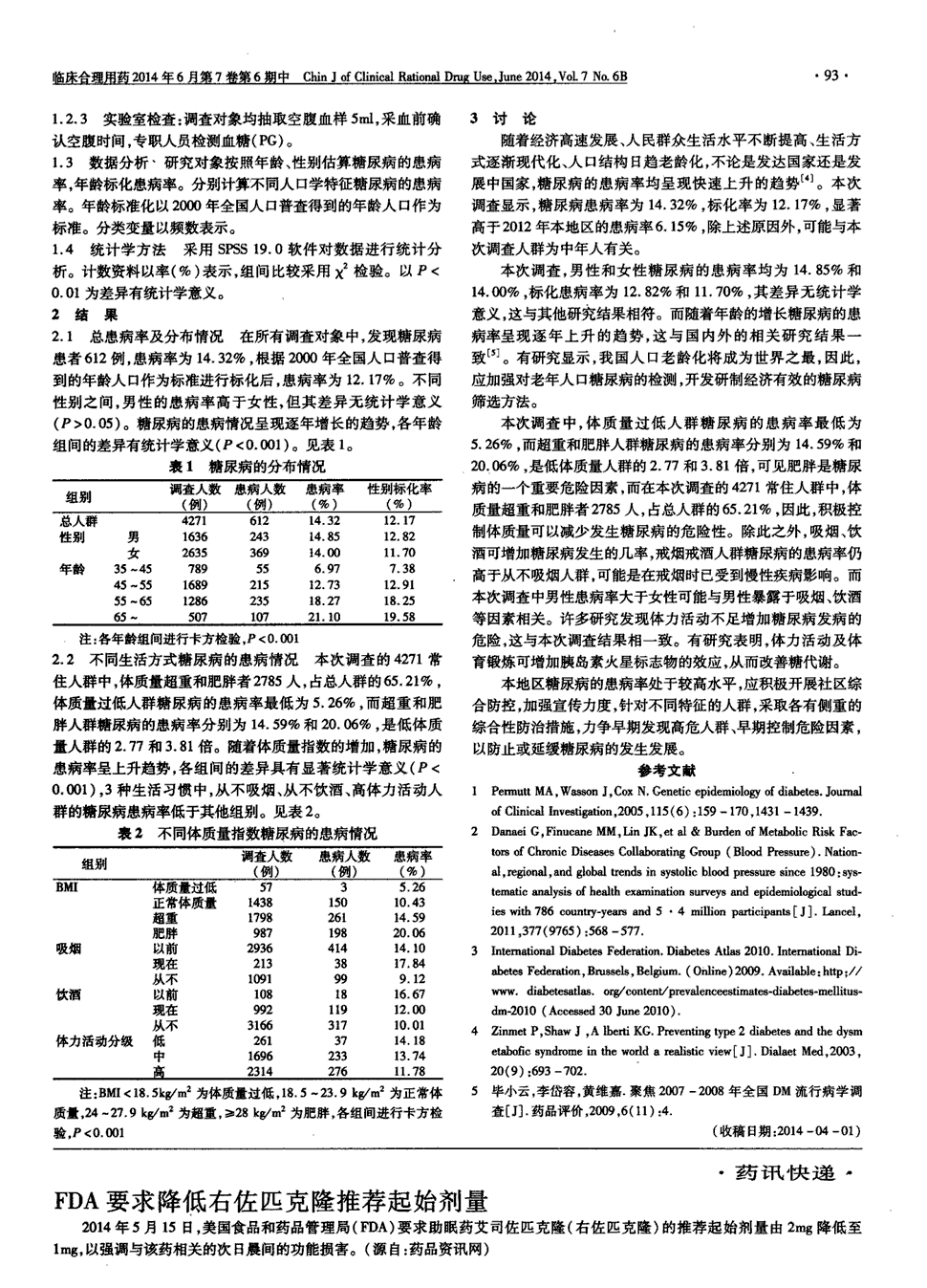 期刊fda要求降低右佐匹克隆推荐起始剂量 2014年5月15日,美国食品和