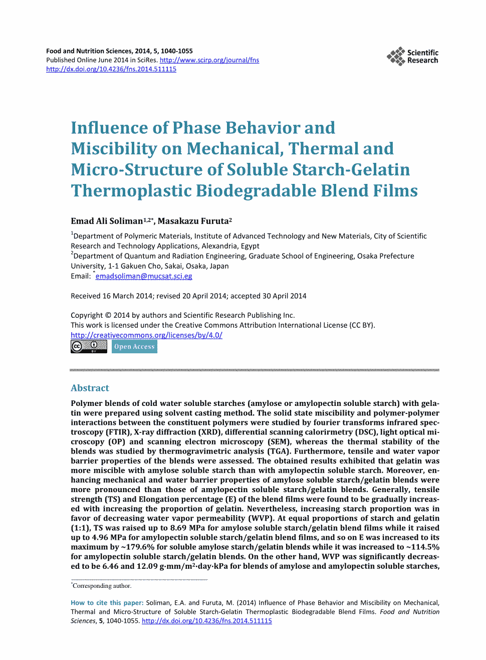 films    polymer blends of cold water soluble starches (amylose