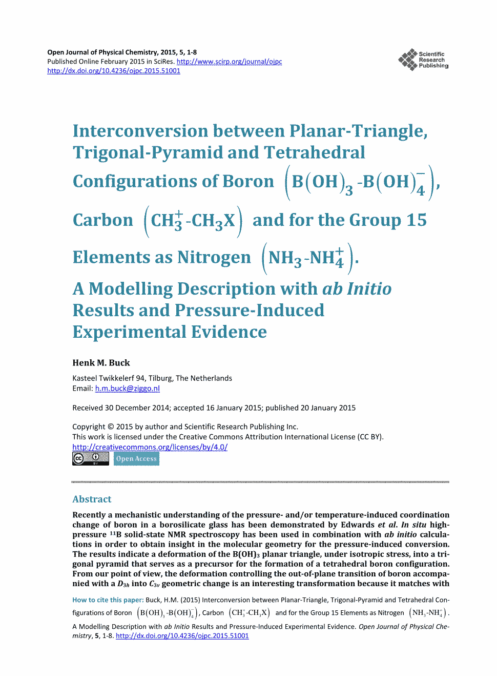 期刊interconversion between planar-triangle, trigonal-pyramid