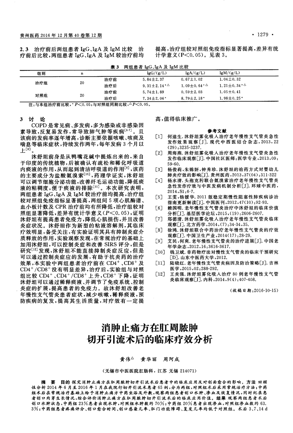 期刊消肿止痛方在肛周脓肿切开引流术后的临床疗效分析被引量:8