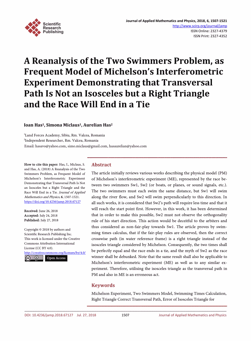 demonstrating that transversal path is not an isosceles but a